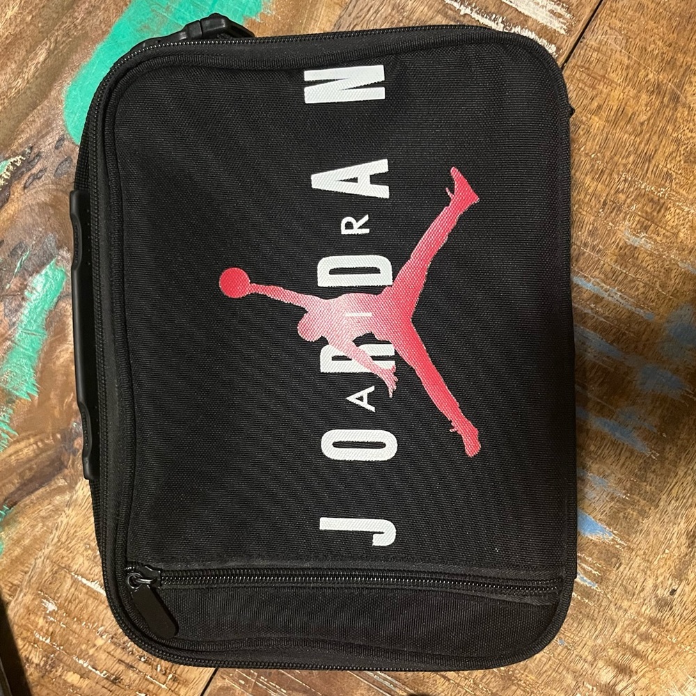 Jordan Black lunch Bag with Red Logo